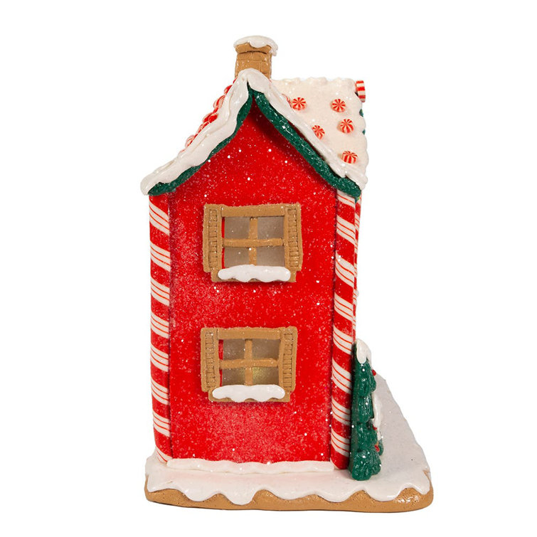 Kurt Adler Village de Noël en pain d'épice avec boîte à musique